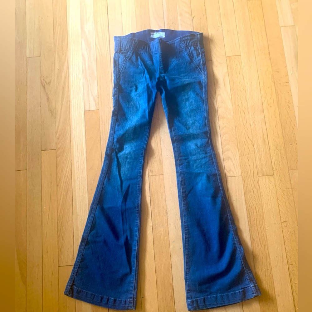 Free People Dark Blue Flare Jeans 26